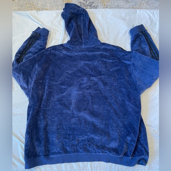 Ivy Park X Adidas Blue Corduroy Hoodie - Picture 2 of 3